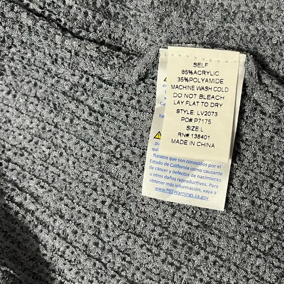 Women's Cozy Slate Blue Knit Open Cardigan - Picture 6 of 6